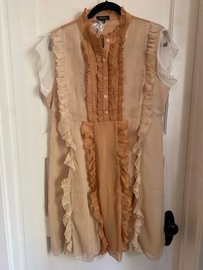 Area Stars Peach/Tan Dress with Star Logo Tag